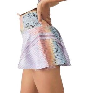 Free people movement Patterned Athletic skort - pleats and thank you! NWOT